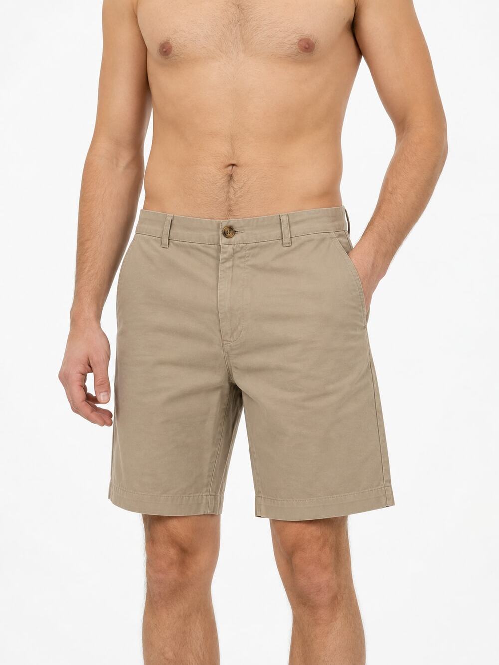 Tailorbyrd Collection Men's Khaki Cotton Chino Shorts Size 34 Vacation Summer
